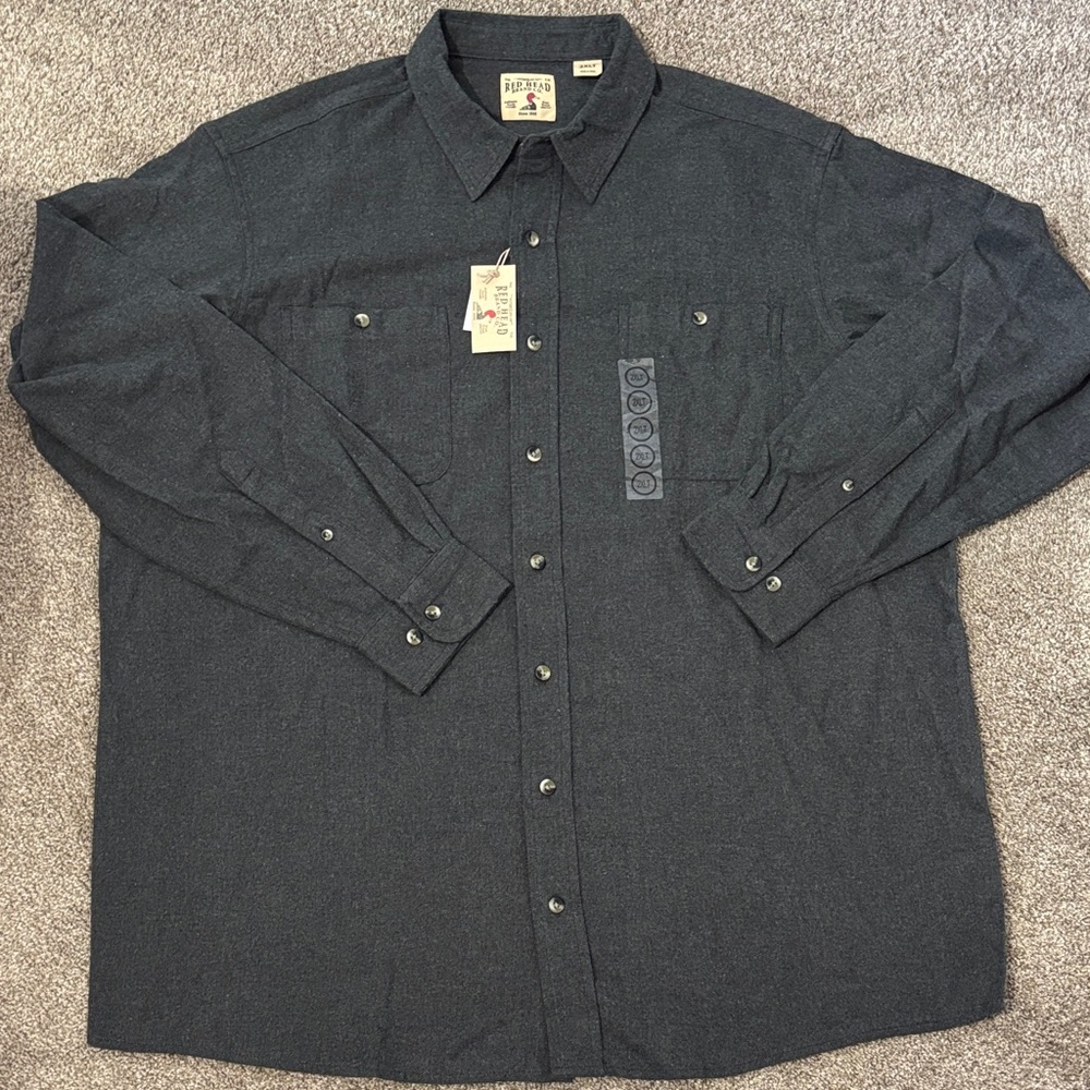 RedHead Casual Button-Down Flannel Shirt